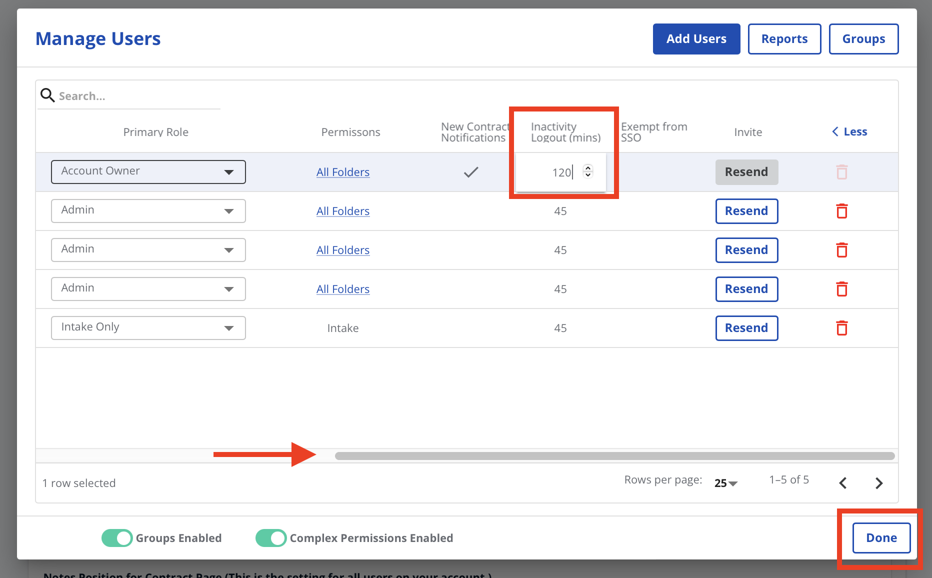 How to Adjust Users' Inactivity Logout Times in ContractSafe
